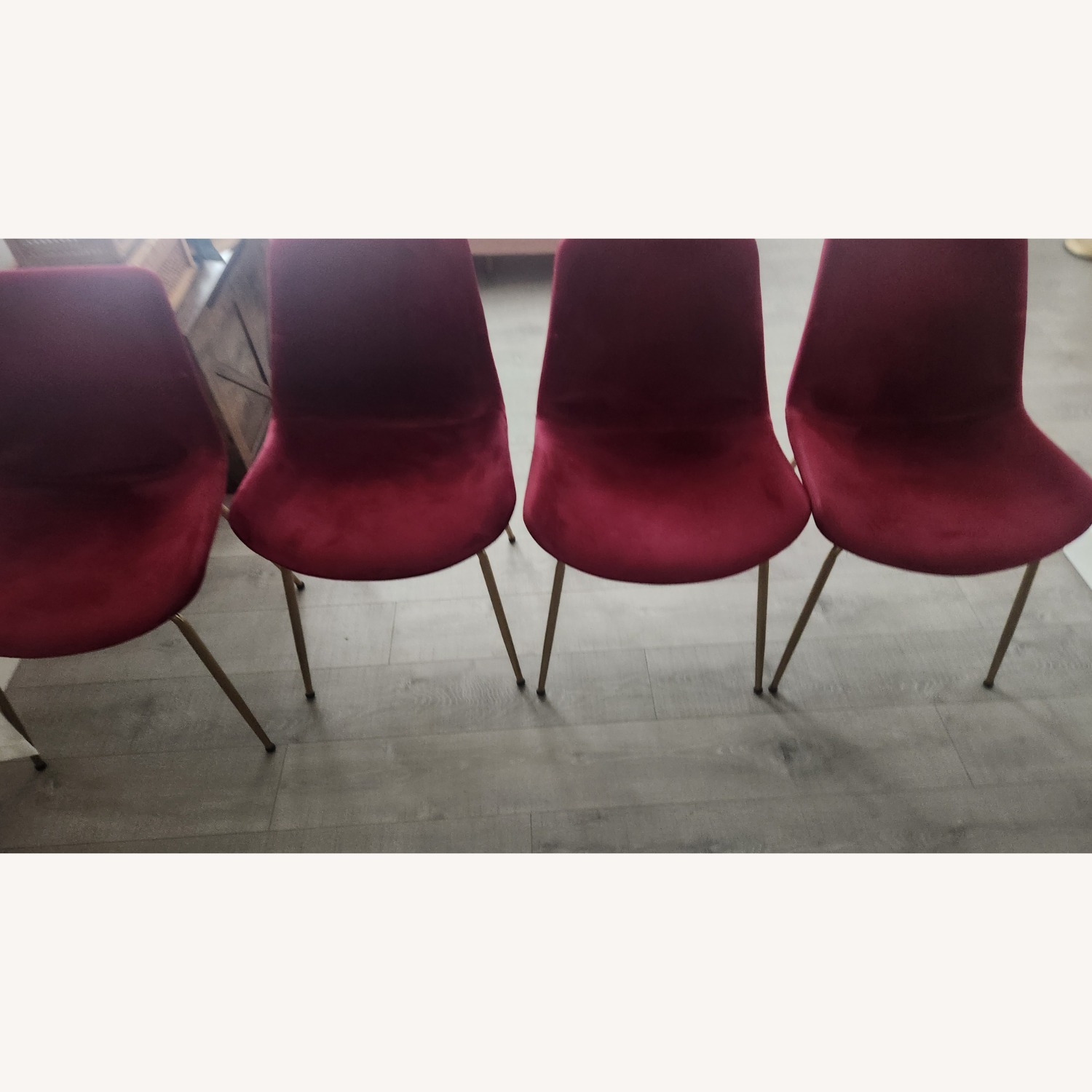 Red Velvet Dining Chairs - image-8