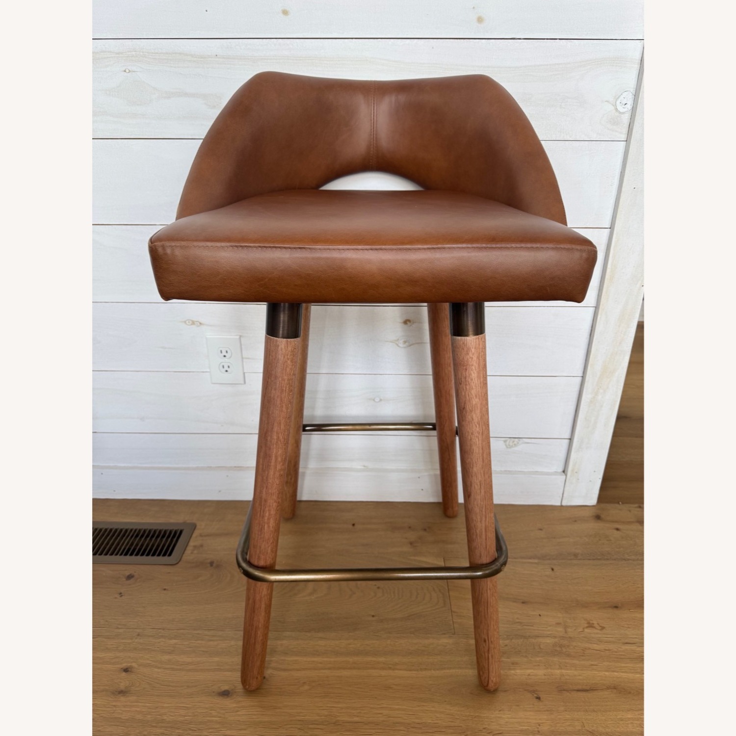 Egg Designs Savannah Steel + Leather Barstools - image-1