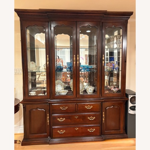 Used Thomasville China Cabinet Cherry Collection for sale on AptDeco