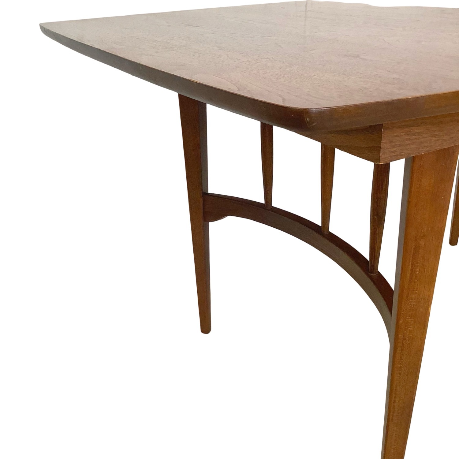 Vintage Walnut Spindle Base Extension Dining Table - image-10