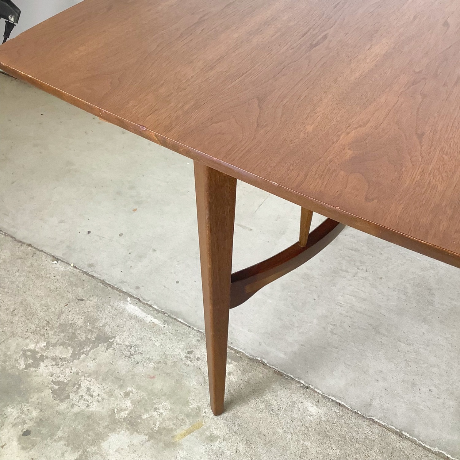 Vintage Walnut Spindle Base Extension Dining Table - image-30