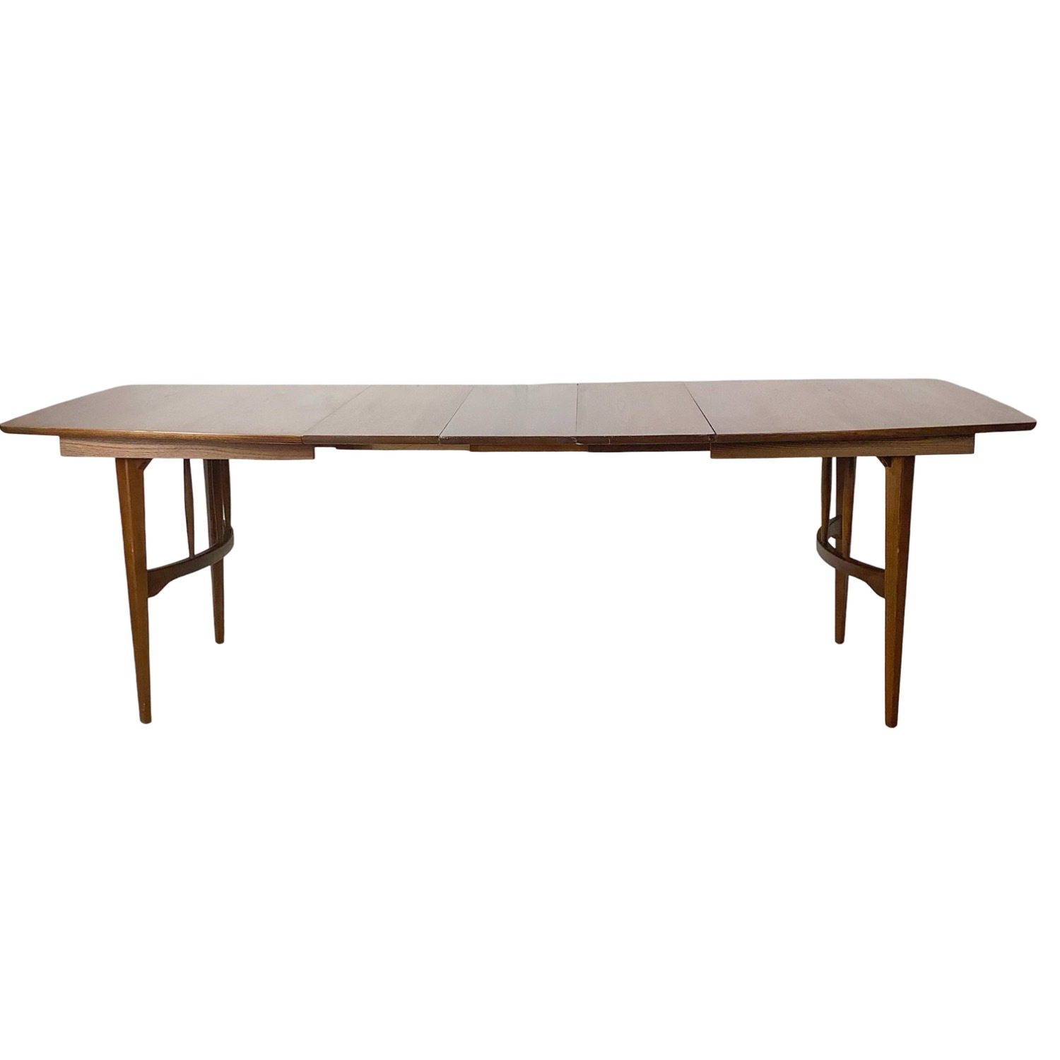 Vintage Walnut Spindle Base Extension Dining Table - image-18