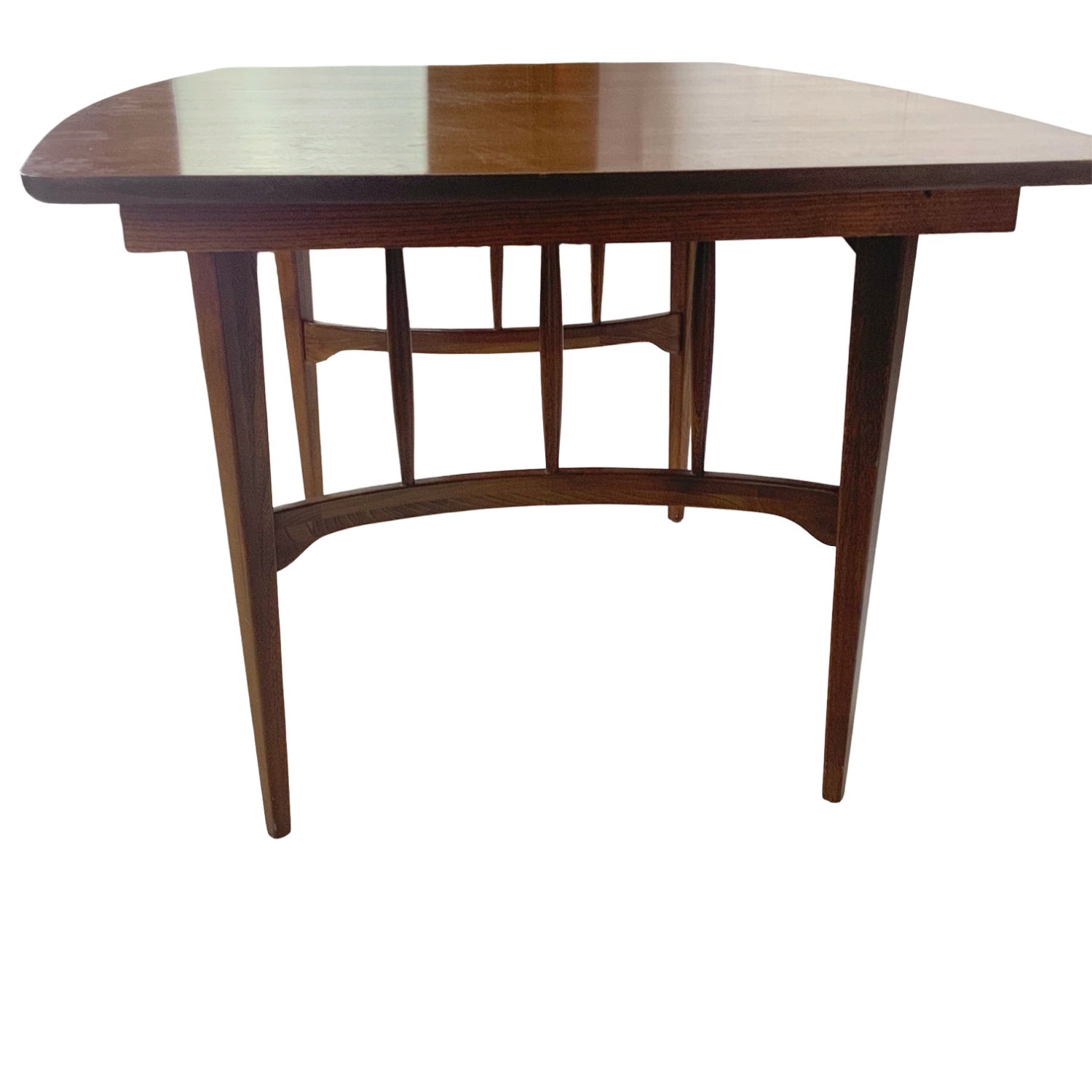 Vintage Walnut Spindle Base Extension Dining Table - image-13