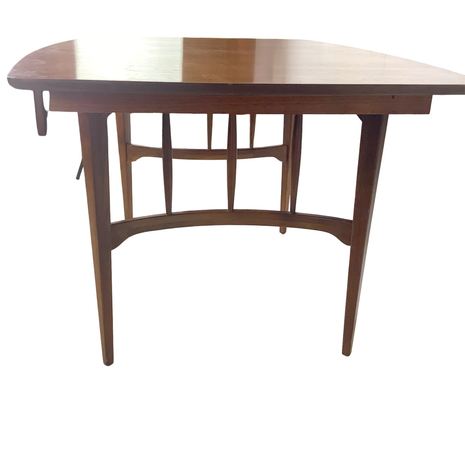 Vintage Walnut Spindle Base Extension Dining Table - image-14