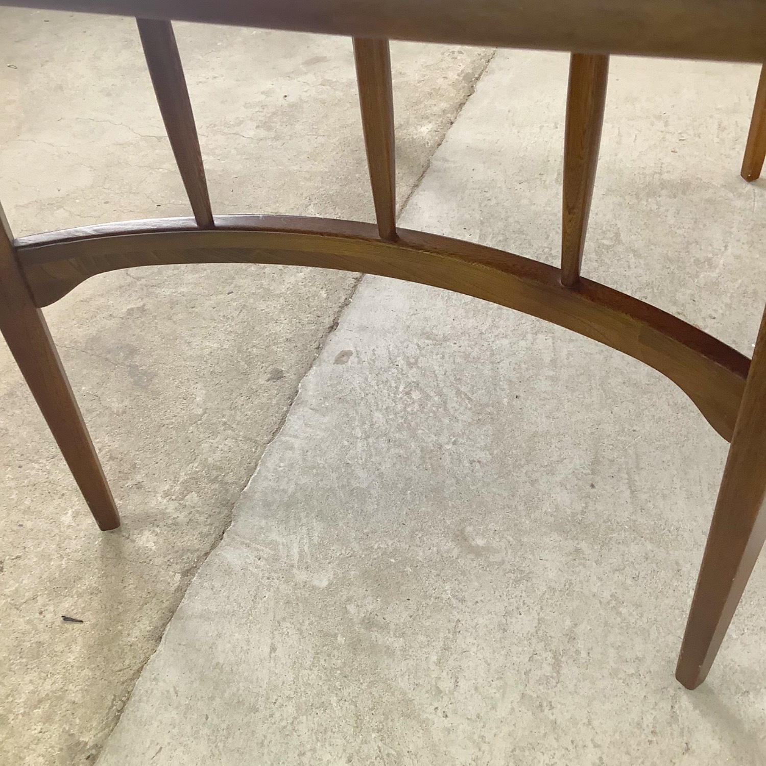 Vintage Walnut Spindle Base Extension Dining Table - image-28