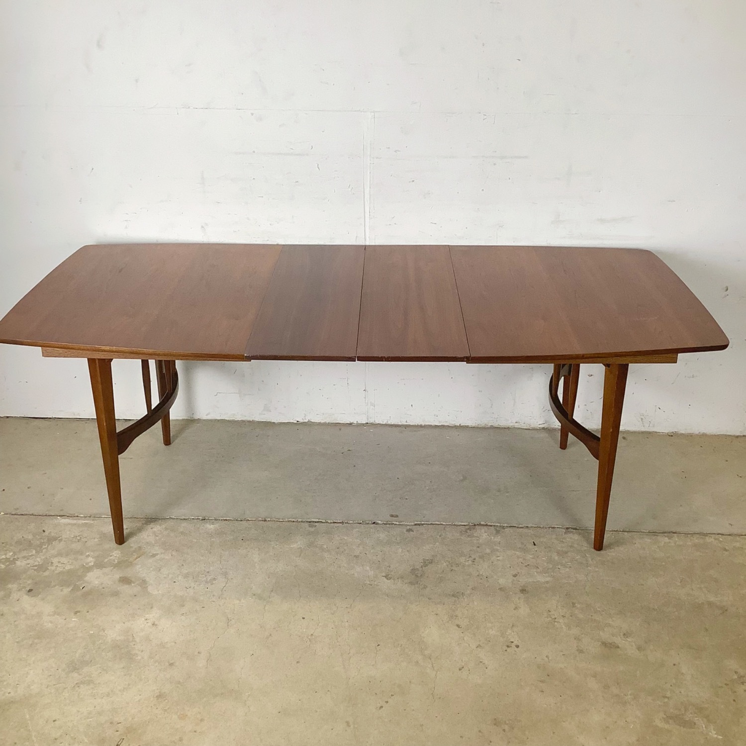 Vintage Walnut Spindle Base Extension Dining Table - image-19