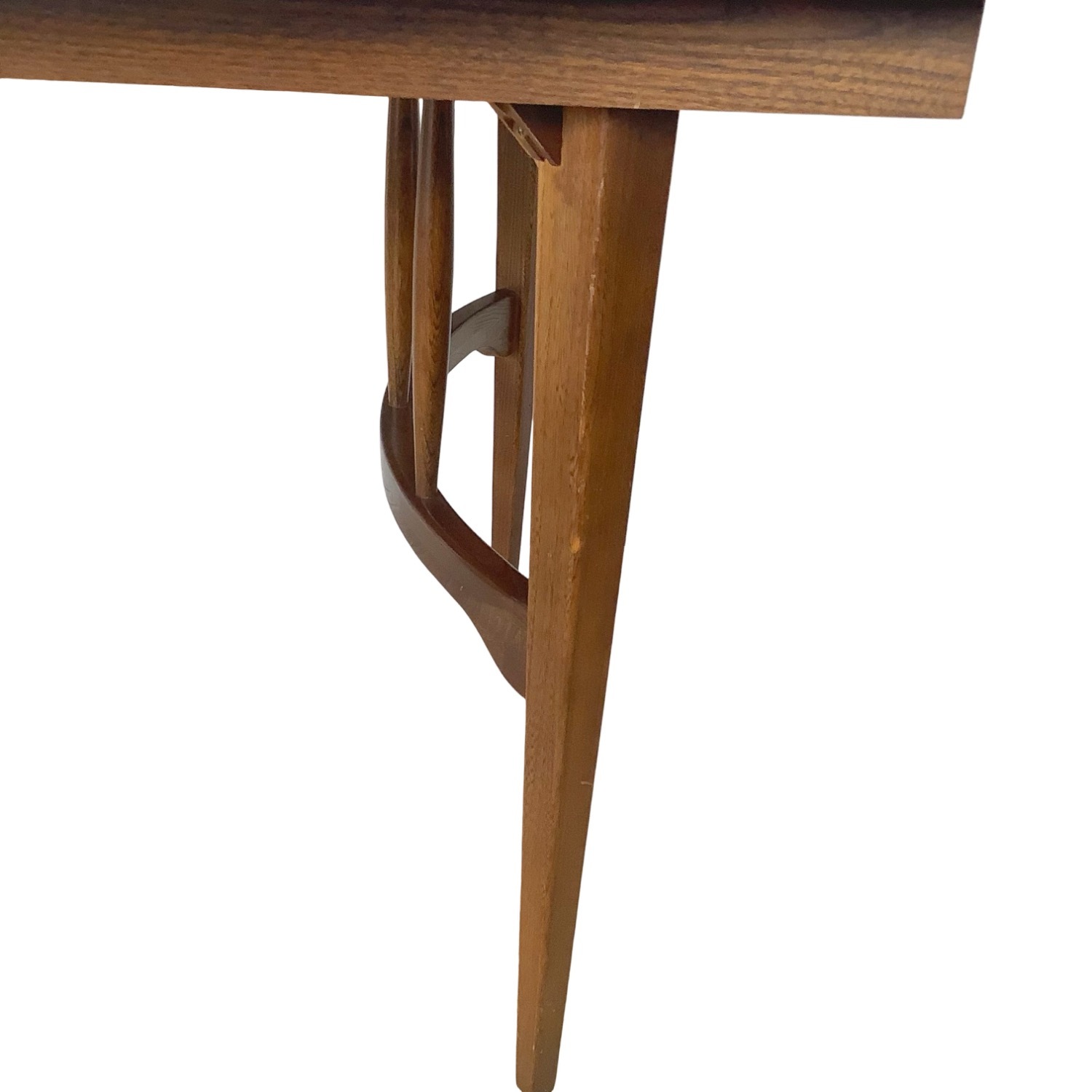 Vintage Walnut Spindle Base Extension Dining Table - image-15