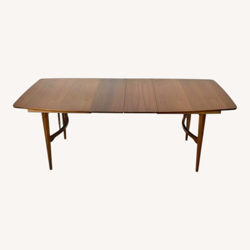 Used Vintage Walnut Spindle Base Extension Dining Table for sale on AptDeco