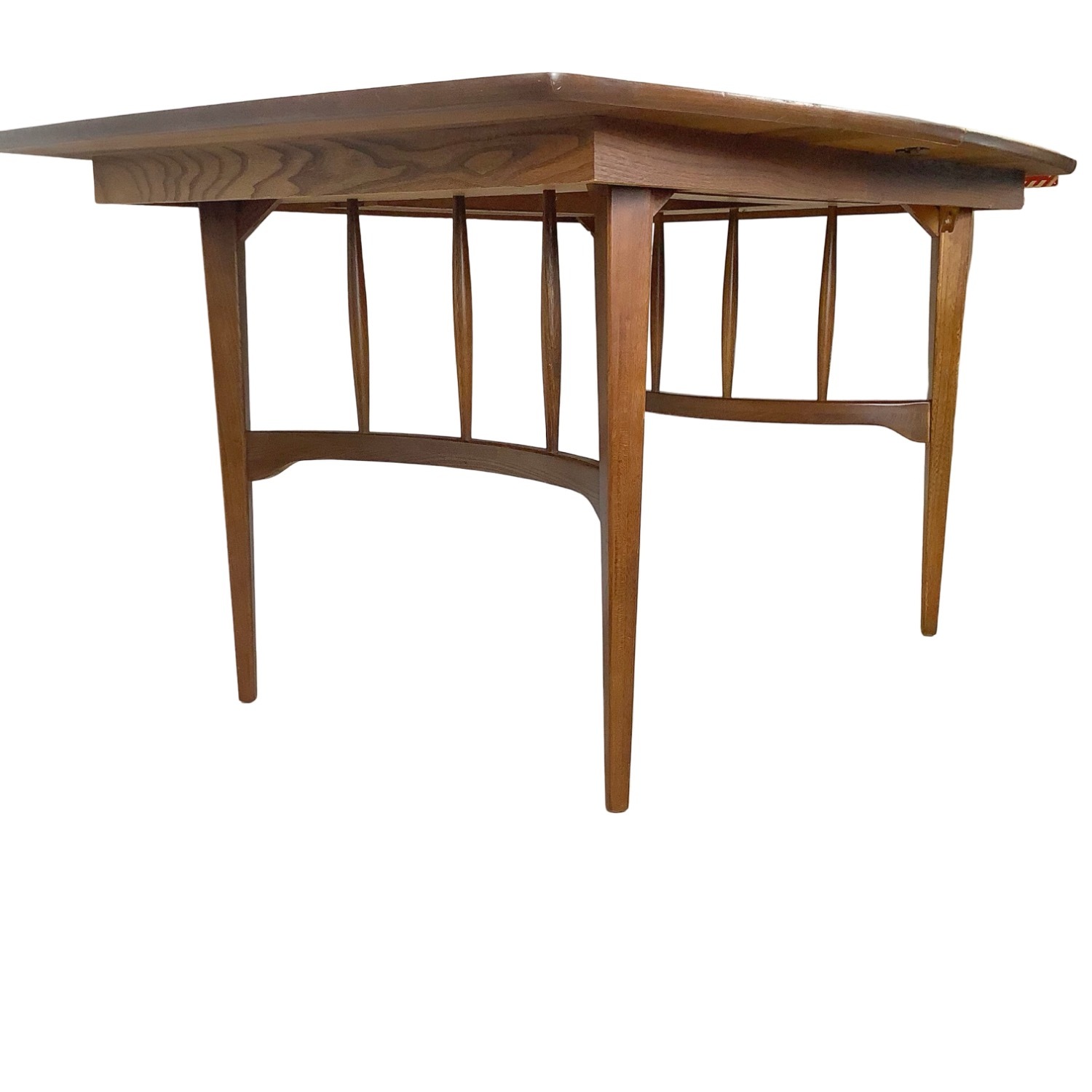 Vintage Walnut Spindle Base Extension Dining Table - image-12