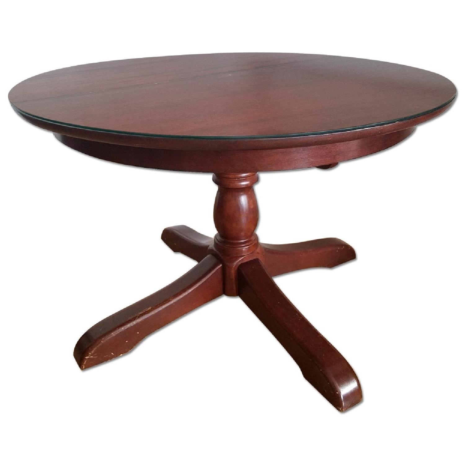  Pottery Barm Mahogany Round Dining Table - image-5