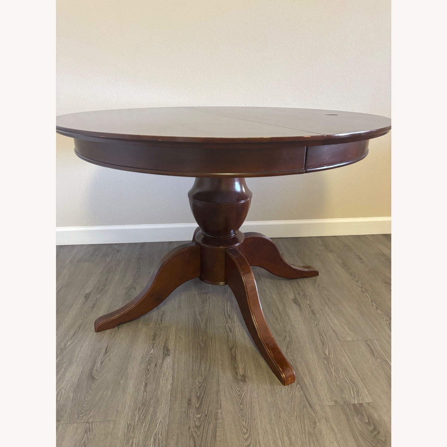  Pottery Barm Mahogany Round Dining Table - image-1