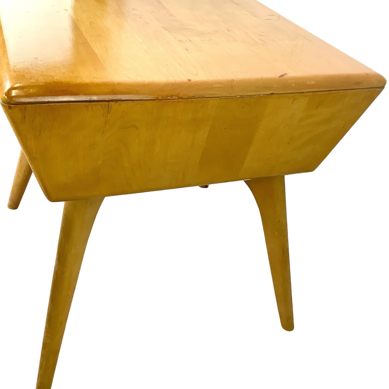 Vintage Heywood-Wakefield Birch End Table - Wheat - image-7