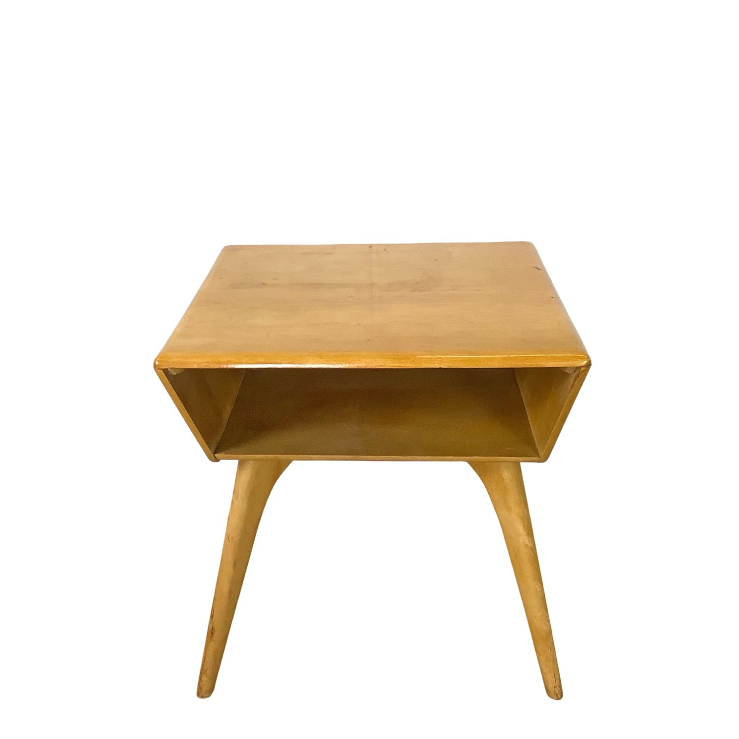 Vintage Heywood-Wakefield Birch End Table - Wheat - image-2
