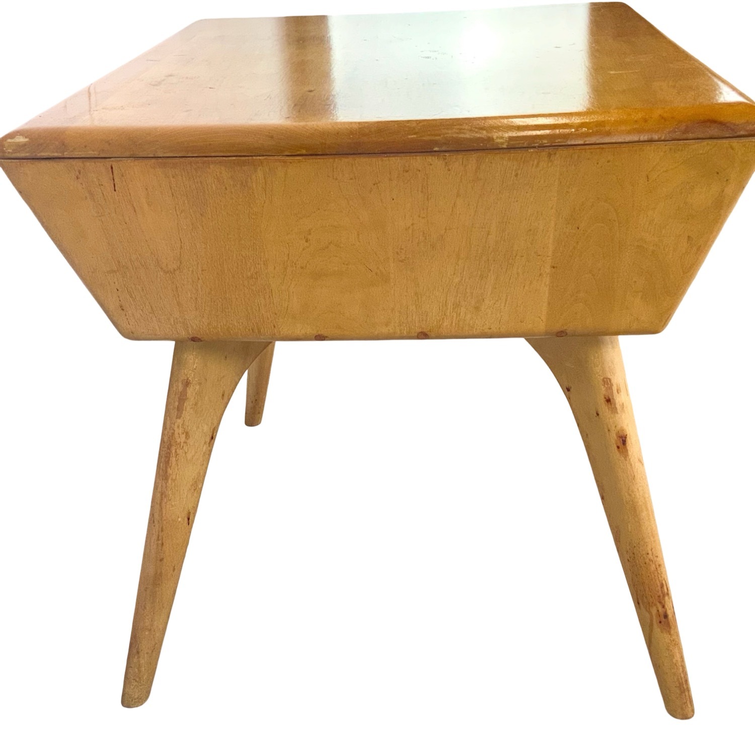 Vintage Heywood-Wakefield Birch End Table - Wheat - image-15