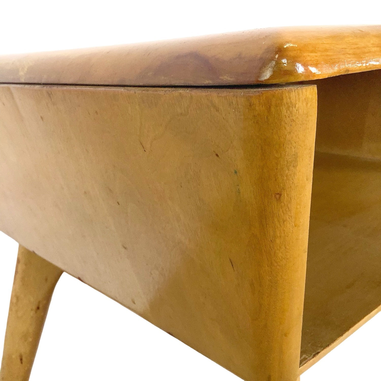 Vintage Heywood-Wakefield Birch End Table - Wheat - image-10