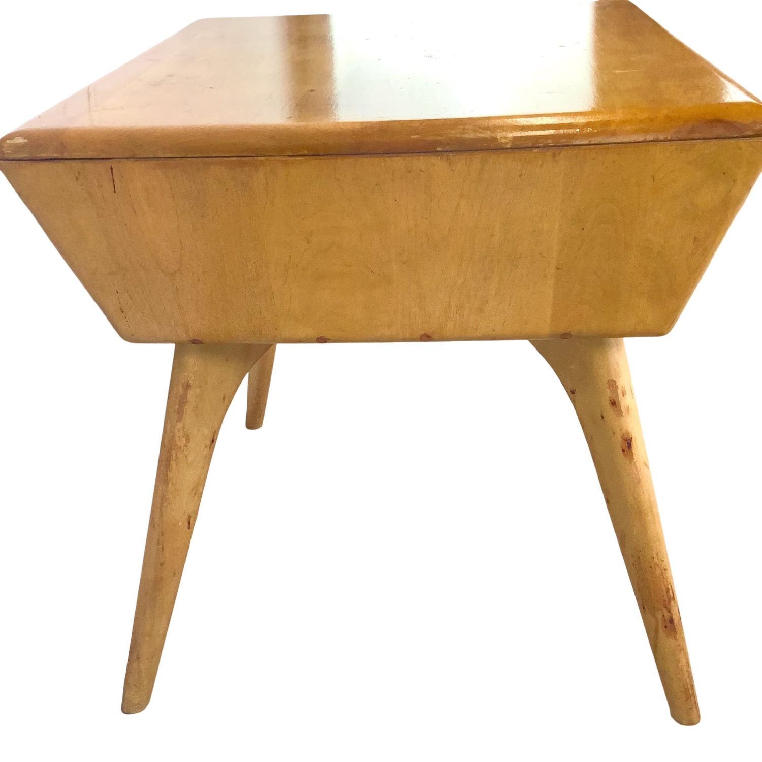 Vintage Heywood-Wakefield Birch End Table - Wheat - image-18