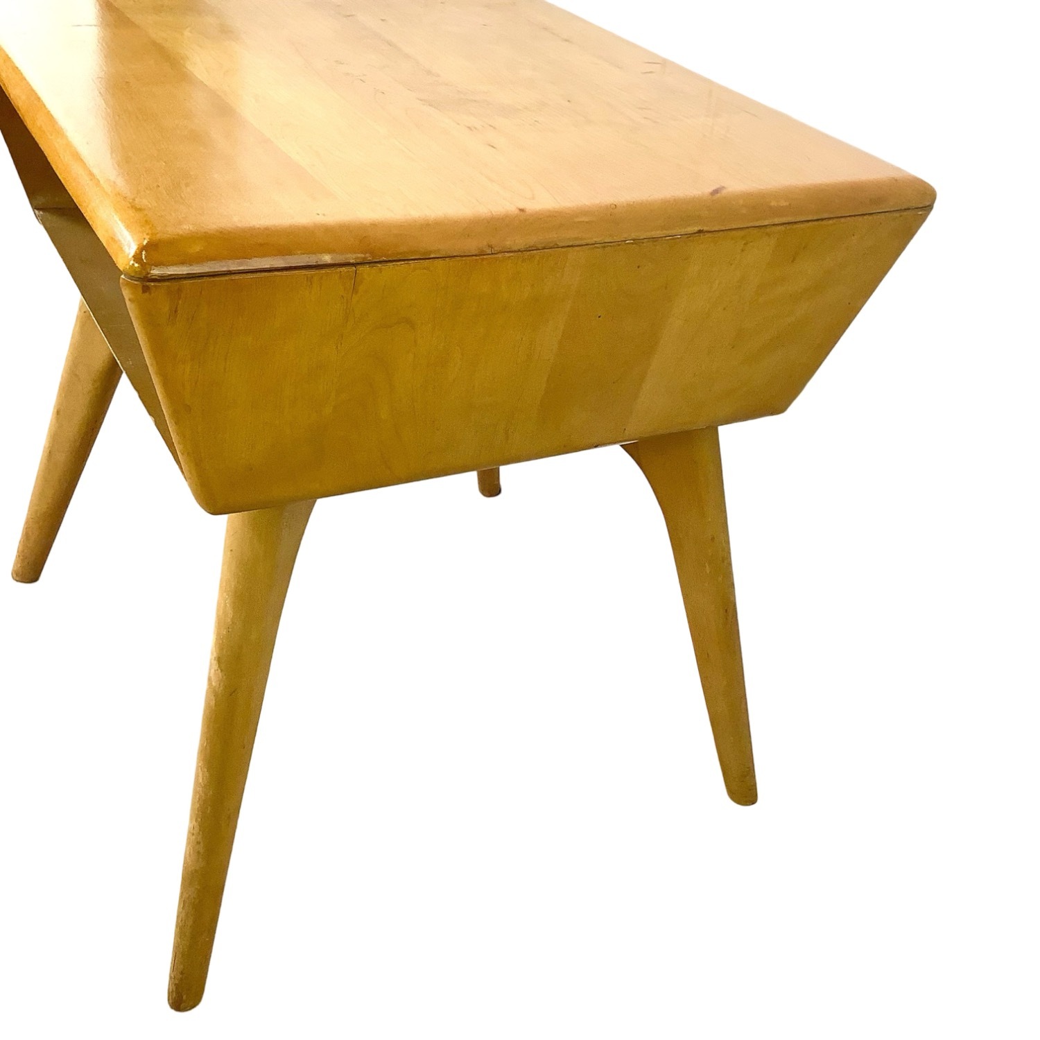 Vintage Heywood-Wakefield Birch End Table - Wheat - image-5