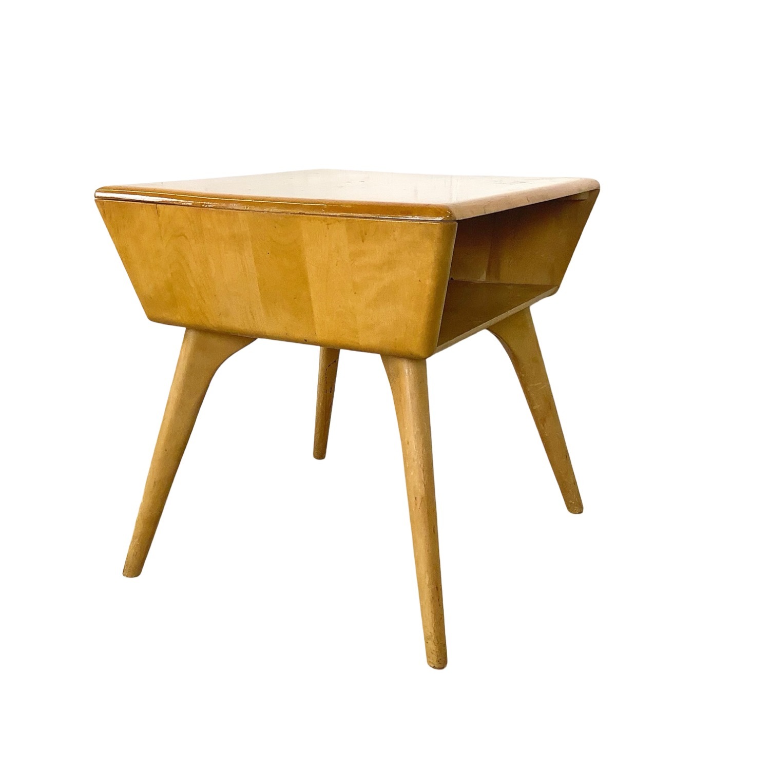 Vintage Heywood-Wakefield Birch End Table - Wheat - image-26