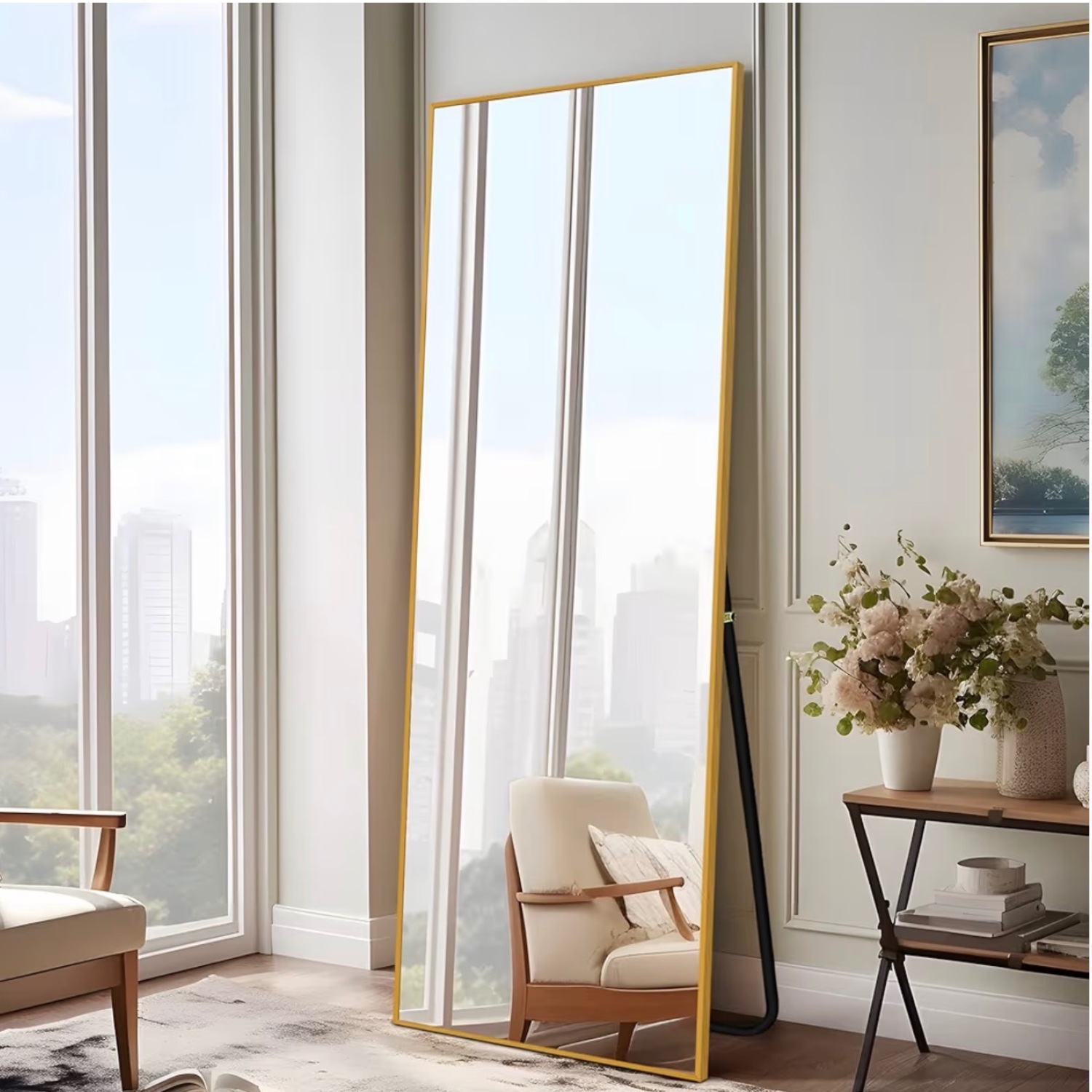 Amazon Gold Floor Mirror - image-3