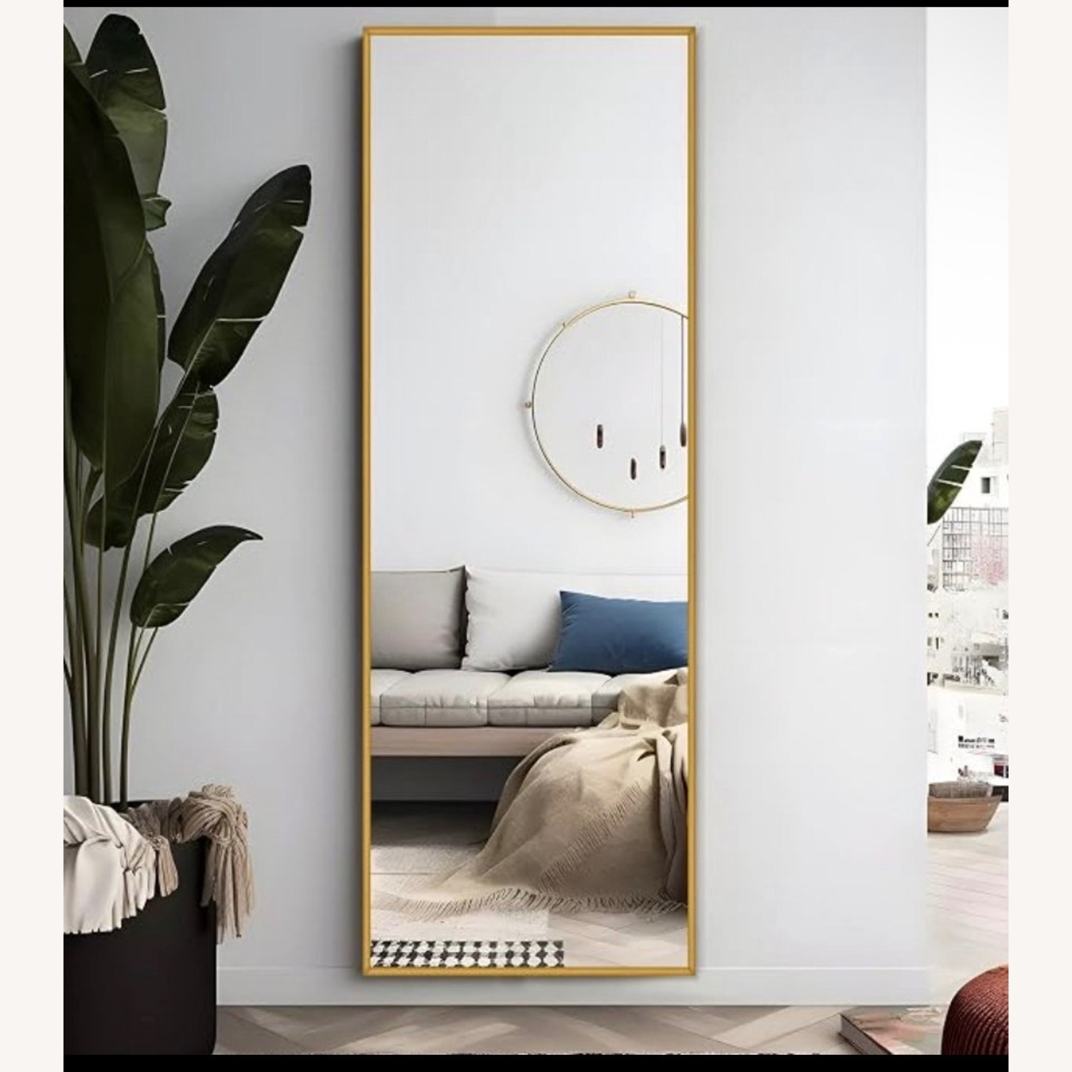 Amazon Gold Floor Mirror - image-1