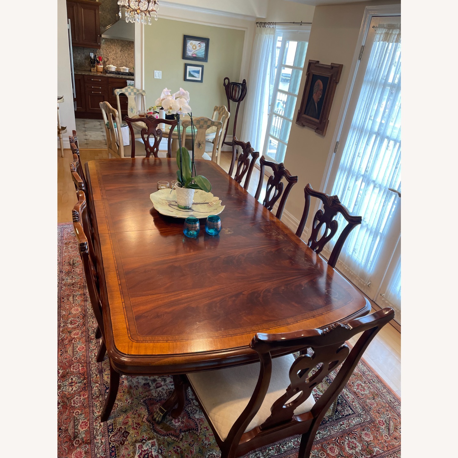 Thomasville Extendable Cherry Dining Set 6-12 Seat - image-5