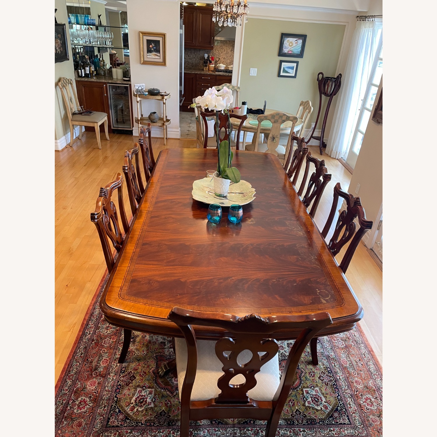 Thomasville Extendable Cherry Dining Set 6-12 Seat - image-6