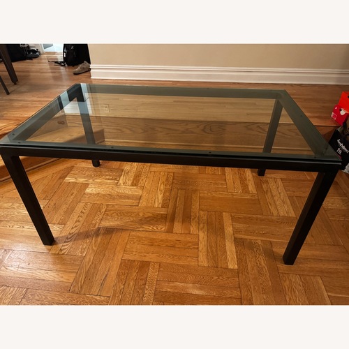 Used Room & Board Parsons Transparent Dining Table for sale on AptDeco