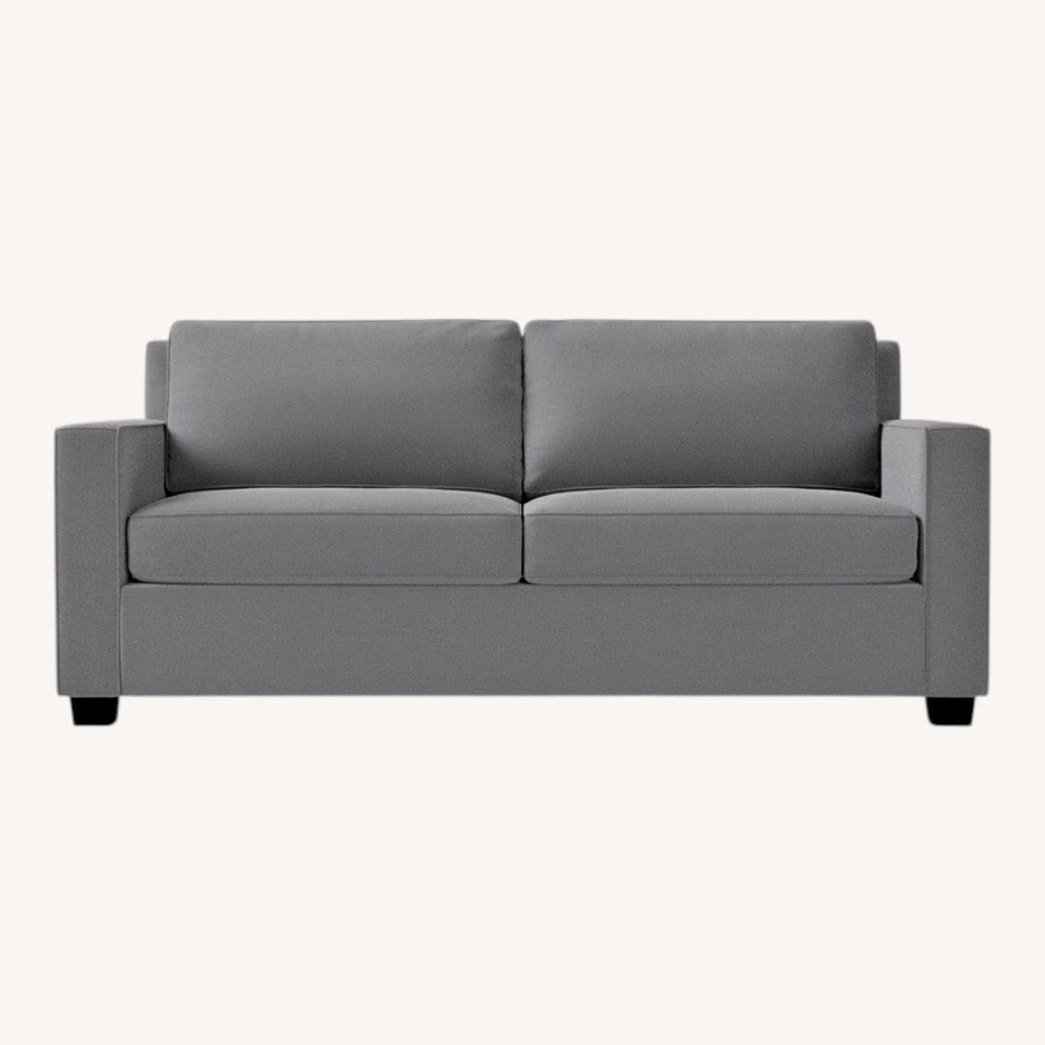 West Elm Dark Gray Velvet Sleeper Sofa - image-0