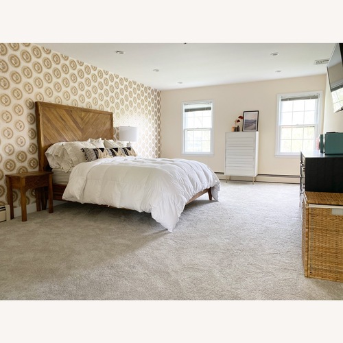 Used West Elm Alexa Reclaimed Wood Queen Bed frame for sale on AptDeco