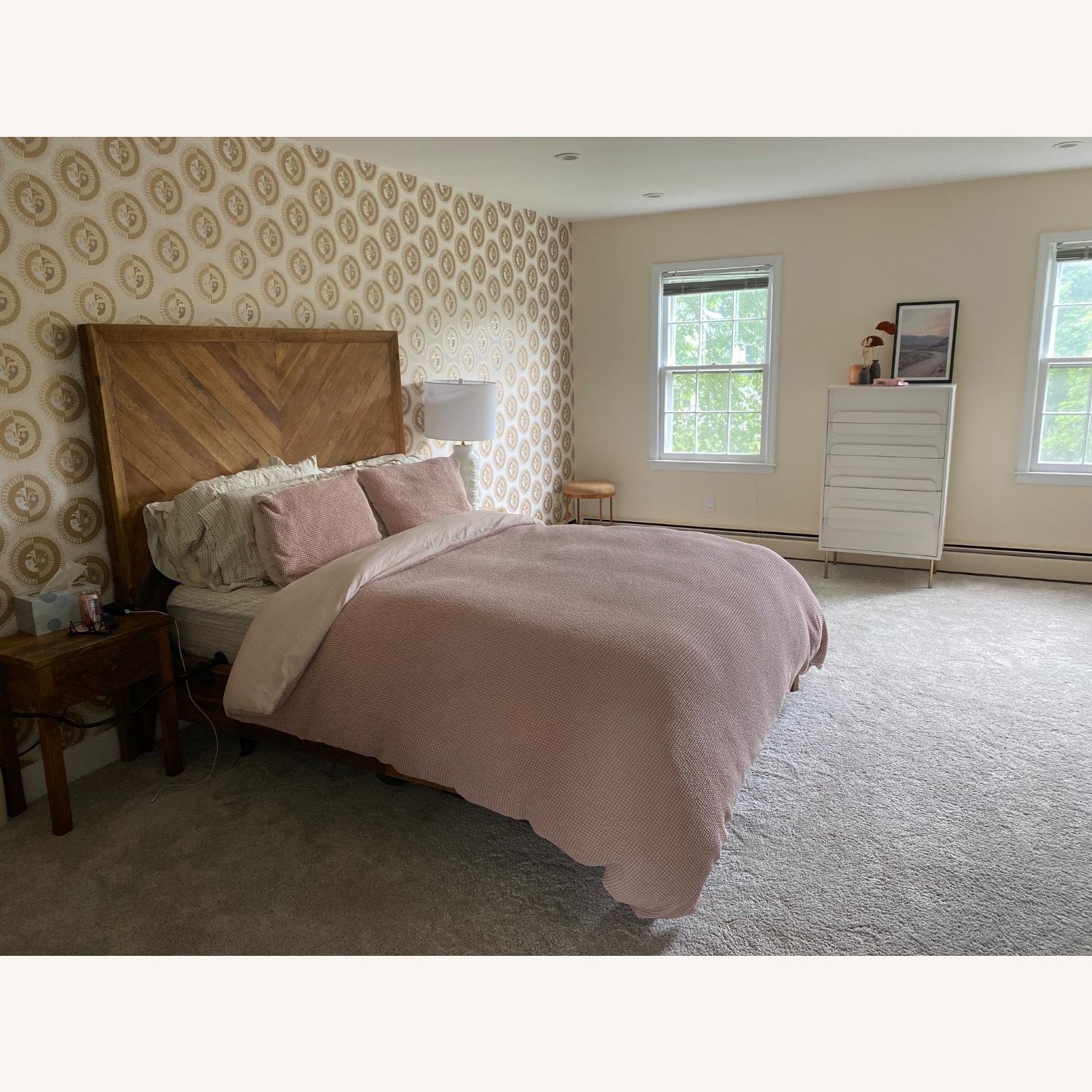 West Elm Alexa Reclaimed Wood Queen Bed frame - image-2