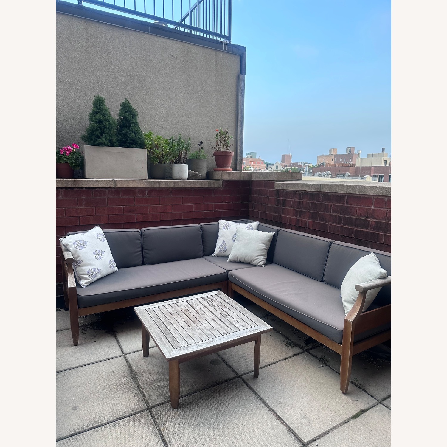 Blue Fabric Patio Furniture - image-1