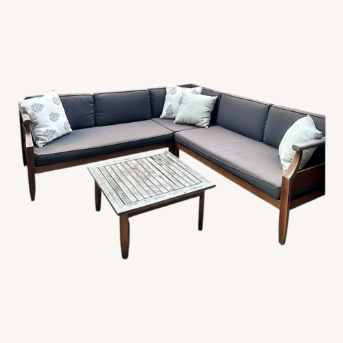 Used Blue Fabric Patio Furniture for sale on AptDeco