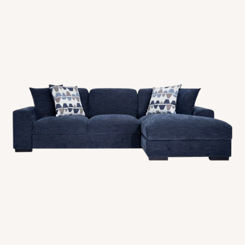 Used Bob's Discount Furniture Blue Sleeper Sofa for sale on AptDeco