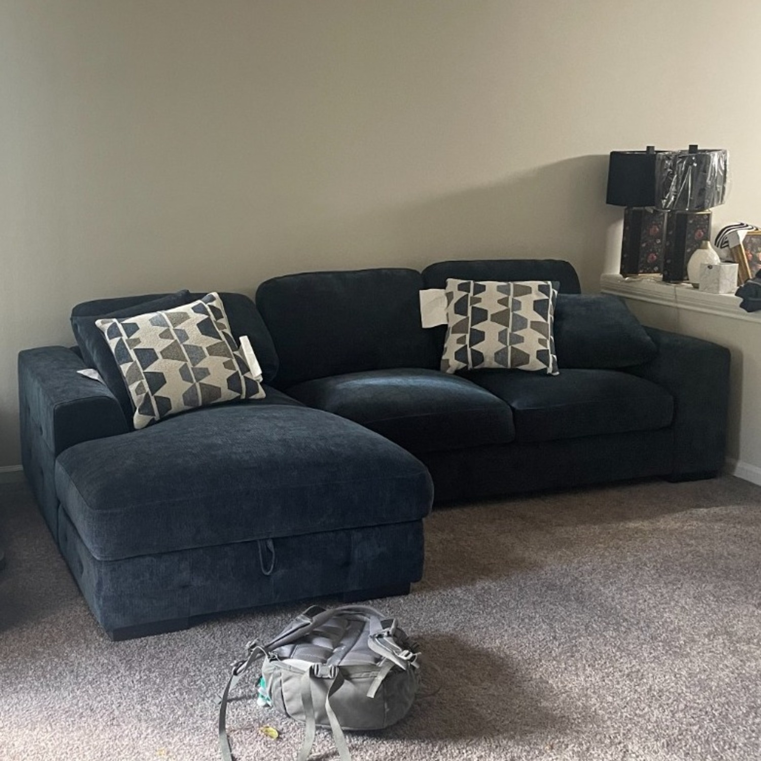 Bob's Discount Furniture Blue Sleeper Sofa - image-4