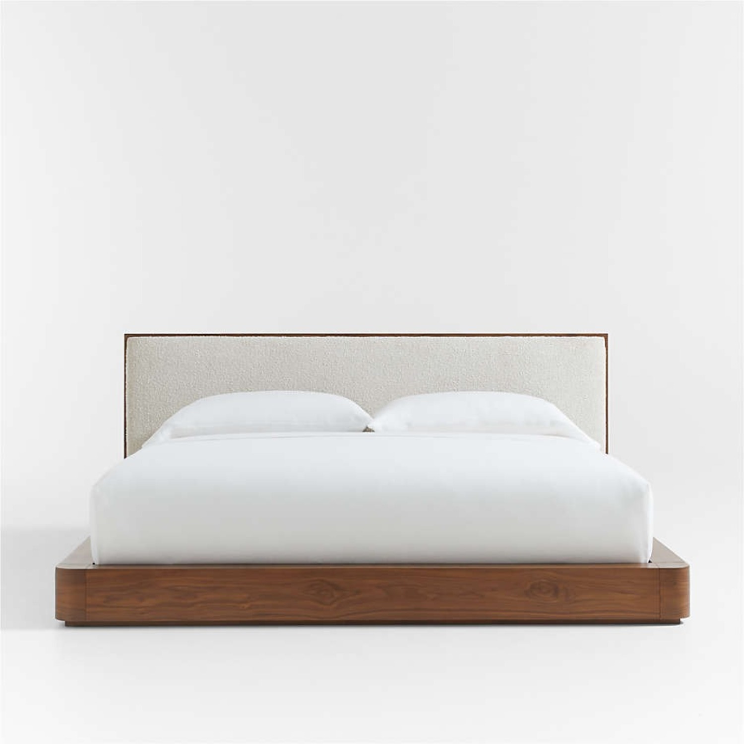 Crate & Barrel Milano Walnut Wood King Bed - image-4