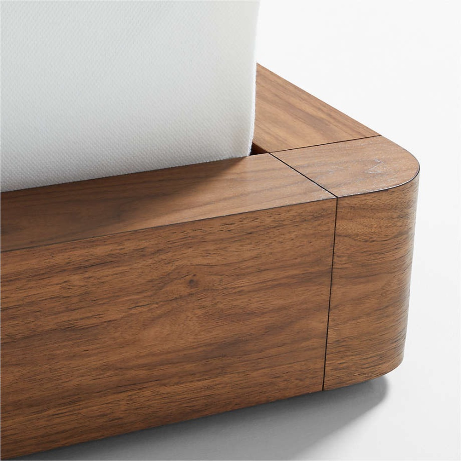 Crate & Barrel Milano Walnut Wood King Bed - image-5