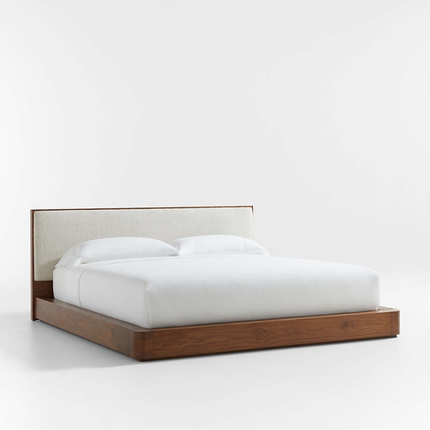 Crate & Barrel Milano Walnut Wood King Bed - image-2