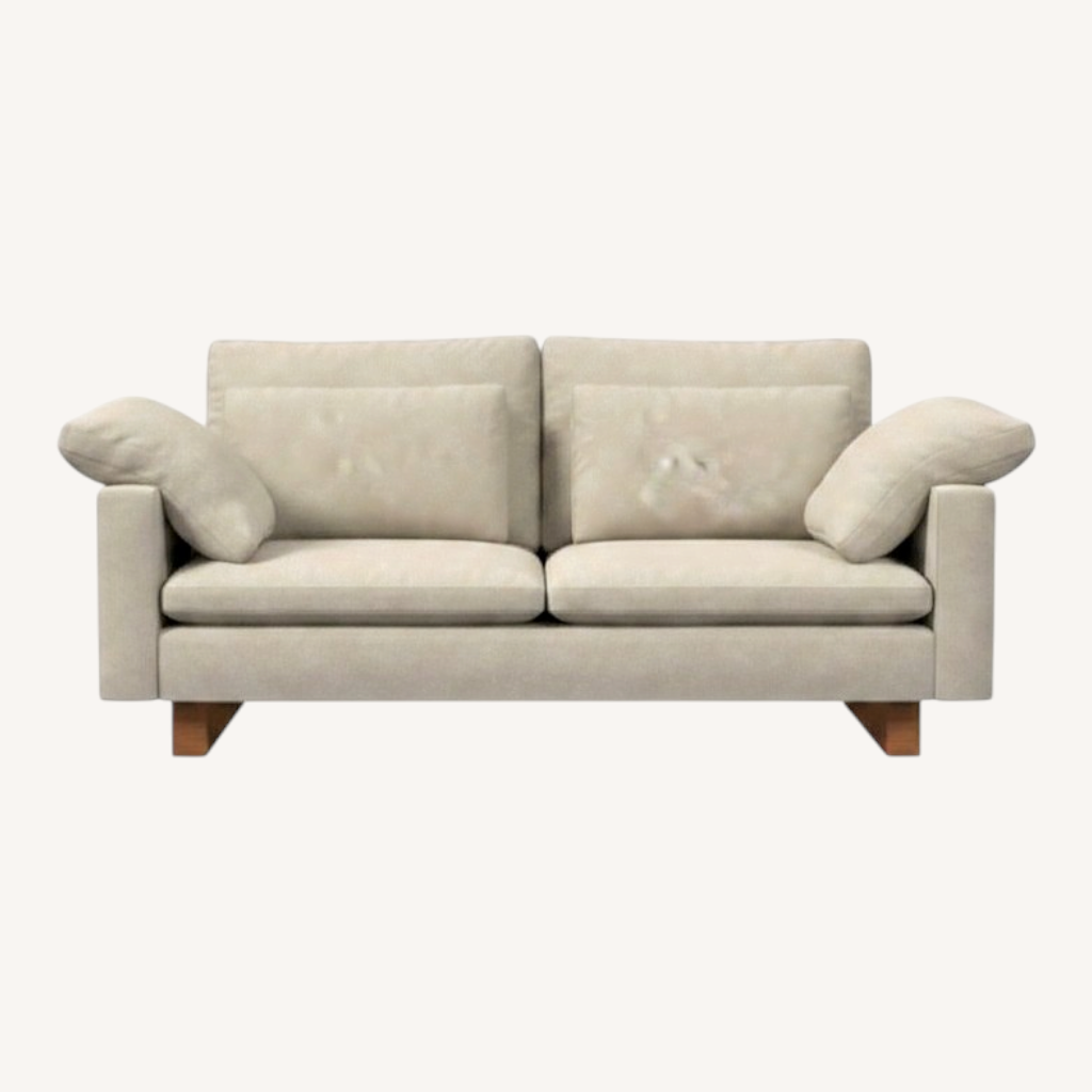 Image of West Elm Velvet Dune Harmony Sofa
