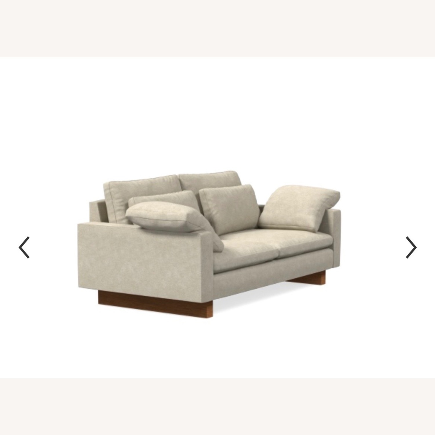 West Elm Velvet Dune Harmony Sofa - image-3