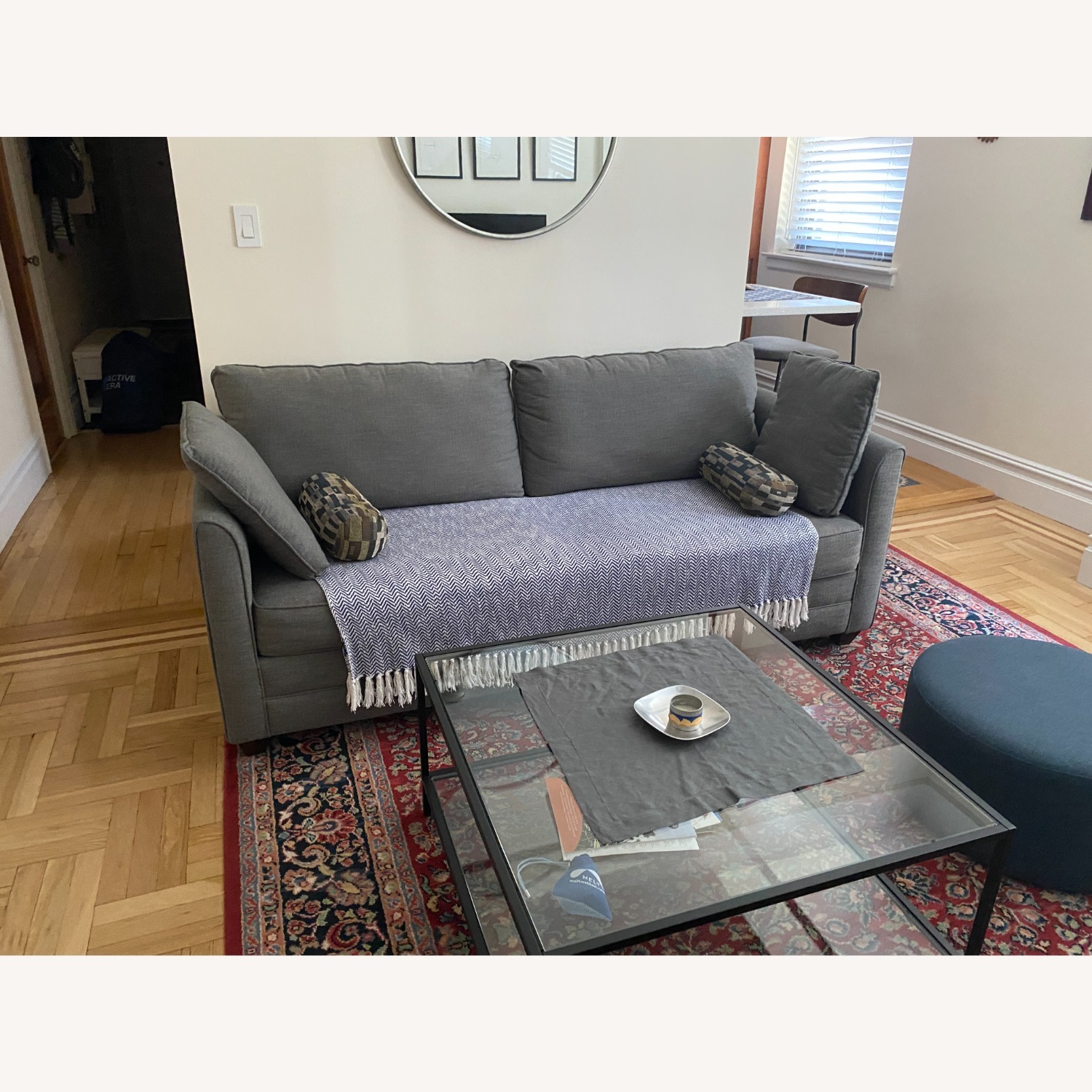 Joss & Main Dark Gray Fabric Sleeper Sofa - image-1