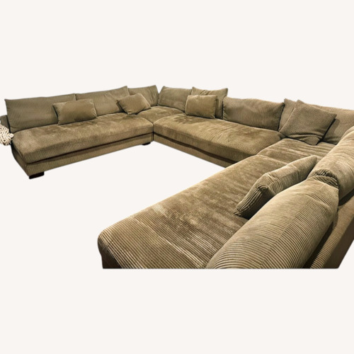 Used Wayfair Light Brown 3+ Piece Sectional for sale on AptDeco