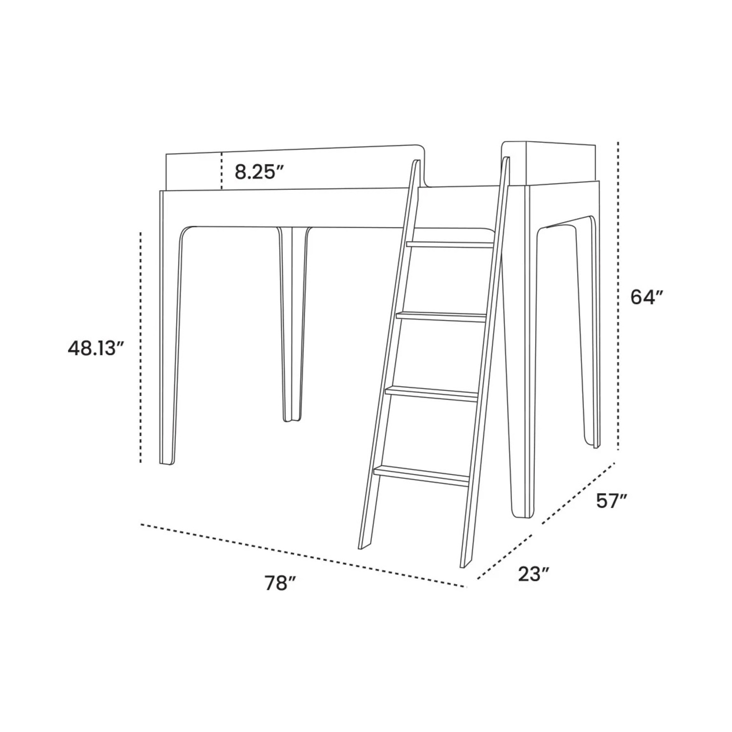 Oeuf White Wood Full Bed - image-2