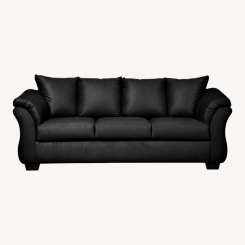 Used Raymour & Flanigan Whitman Black 3+ Seater Sofa for sale on AptDeco