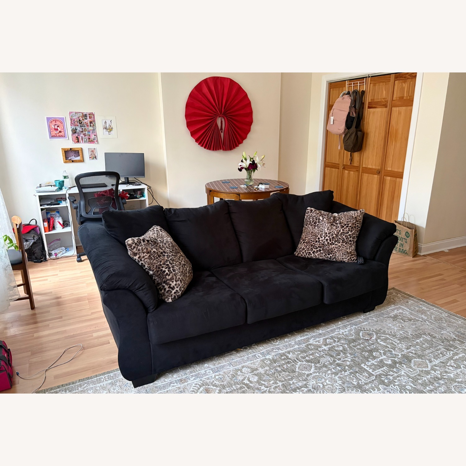 Raymour & Flanigan Whitman Black 3+ Seater Sofa - image-2