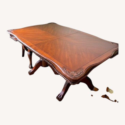 Used Wood Dining Table with 4 Chairs for sale on AptDeco