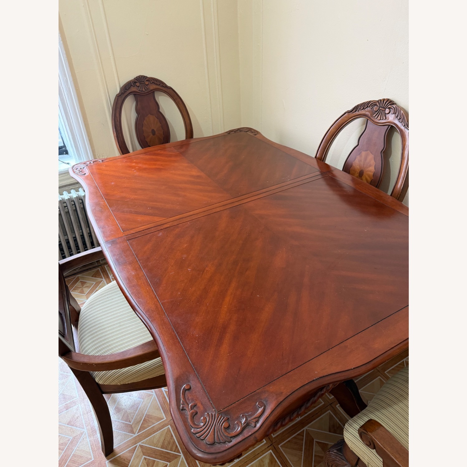 Wood Dining Table with 4 Chairs - image-3