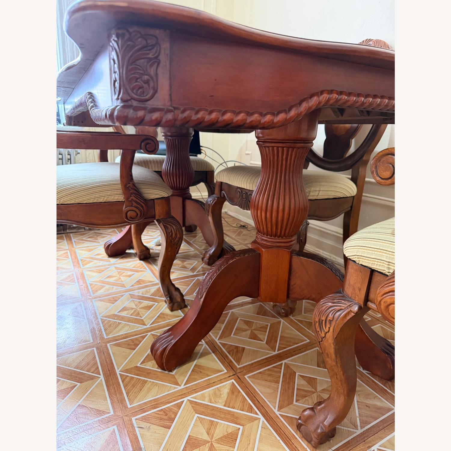 Wood Dining Table with 4 Chairs - image-4