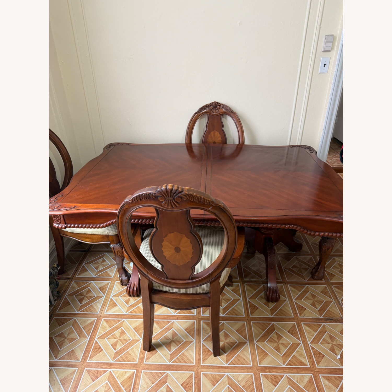 Wood Dining Table with 4 Chairs - image-2