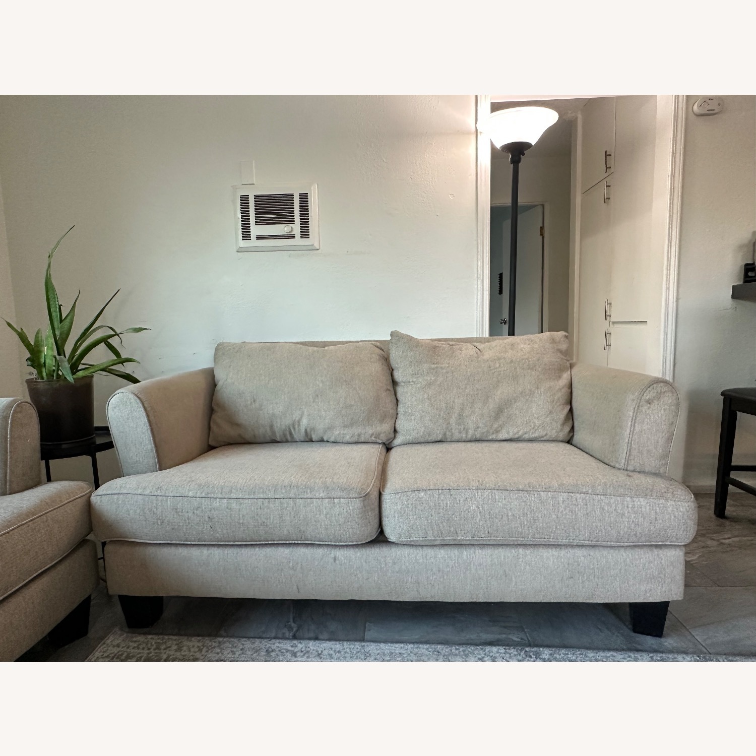 Natural Fabric Loveseat - image-4