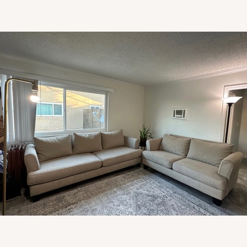 Used Natural Fabric Loveseat for sale on AptDeco